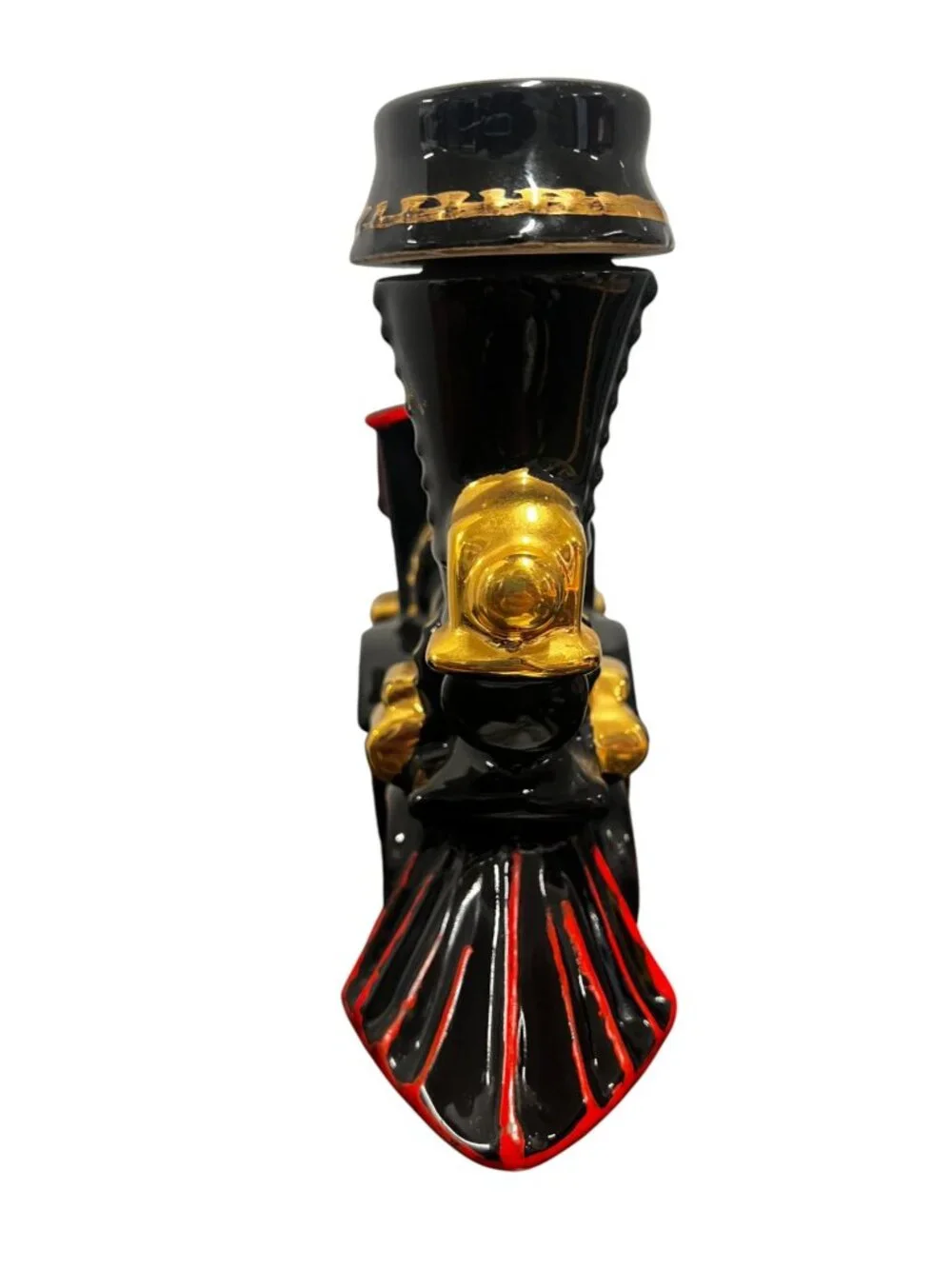 Vintage Ezra Brooks whiskey decanter, EMPTY, black train locomotive